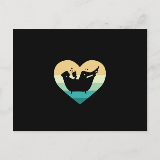 Ich lese Liebe in der Badewanne Postkarte (Vorderseite)