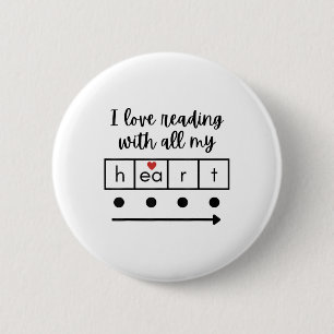 Ich lese Liebe mit allen Lehrern der Herzwissensch Button