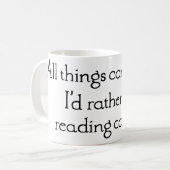 "Ich lese lieber Comics" Kaffeetasse (Vorderseite Links)