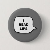 Ich lese Lippen Button (Vorderseite)