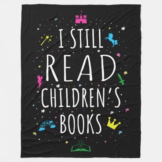 Ich lese noch Kinderbücher I Fleecedecke (Vorderseite)