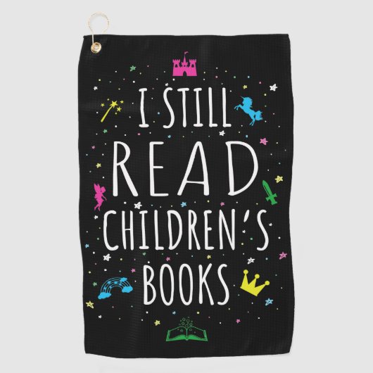 Ich lese noch Kinderbücher I Golfhandtuch (Vorderseite)