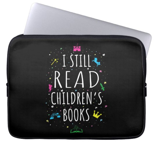 Ich lese noch Kinderbücher I Laptopschutzhülle (Vorderseite)