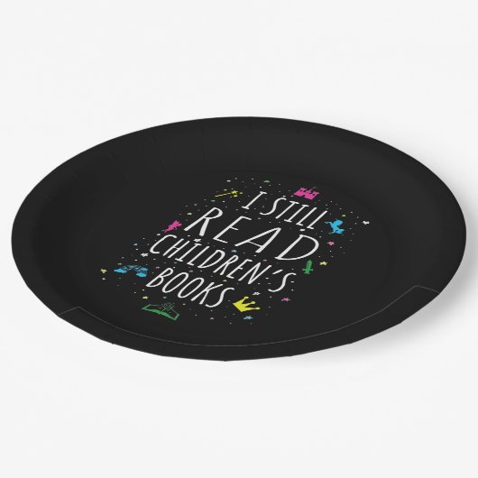 Ich lese noch Kinderbücher I Pappteller (Schrägansicht)