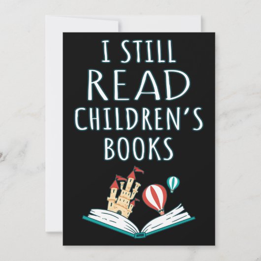 Ich lese noch Kinderbücher II Einladung (Vorderseite)