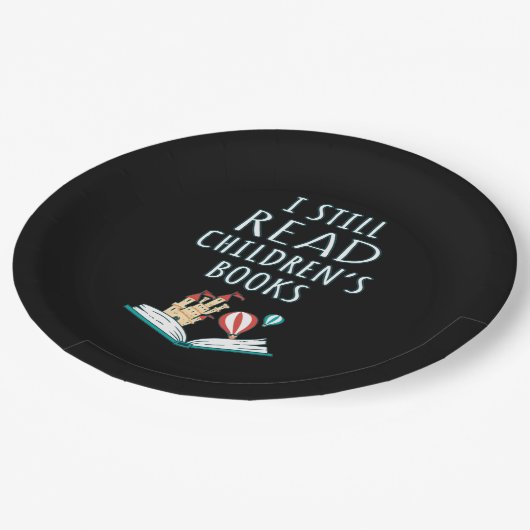 Ich lese noch Kinderbücher II Pappteller (Schrägansicht)