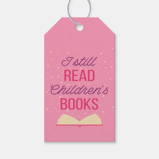 Ich lese noch Kinderbücher III Geschenkanhänger (Vorderseite)