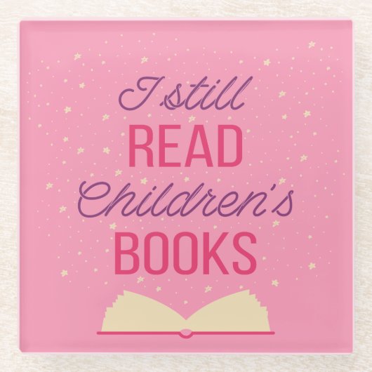 Ich lese noch Kinderbücher III Glasuntersetzer (Vorderseite)