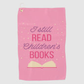 Ich lese noch Kinderbücher III Golfhandtuch (Vorderseite)