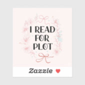 Ich lese Plot Pink Coquette Booktok Funny Reader Aufkleber (Blatt)