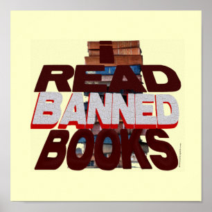 Ich lese Poster mit verbotenen Büchern