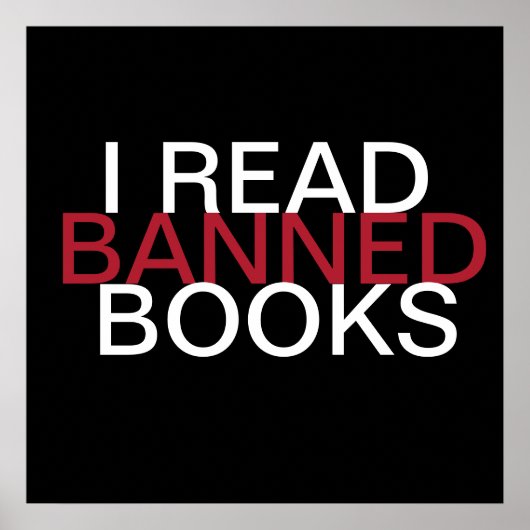 Ich lese Poster mit verbotenen Büchern (Vorne)