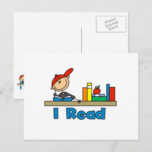 Ich lese postkarte (Vorne/Hinten)