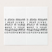 Ich lese Signs Was ist deine Superpower-Signatur-S (Außenseite Aufgefaltet)