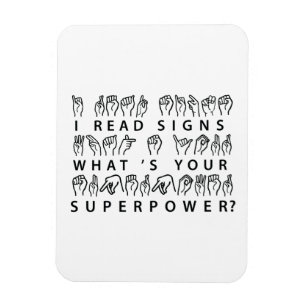 Ich lese Signs Was ist deine Superpower-Signatur-S Magnet