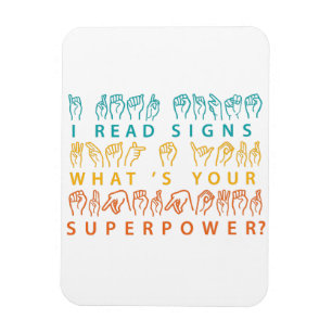 Ich lese Signs Was ist deine Superpower-Signatur-S Magnet