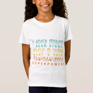 Ich lese Signs Was ist deine Superpower-Signatur-S T-Shirt