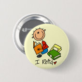 Ich lese T-Shirts und Geschenke Button (Vorne & Hinten)