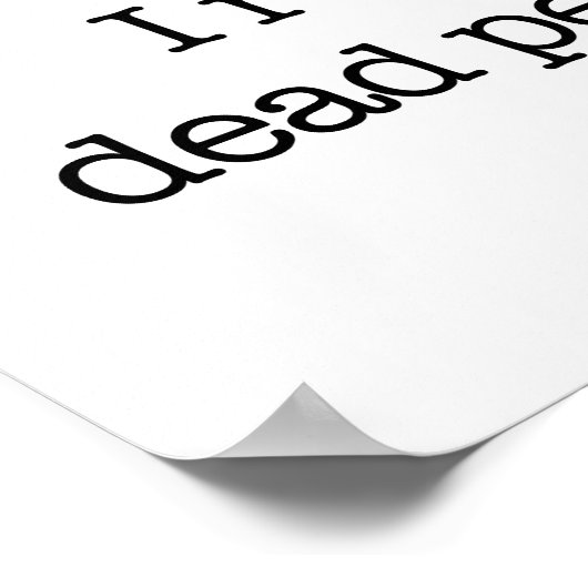 Ich lese Tote Poster (Ecke)