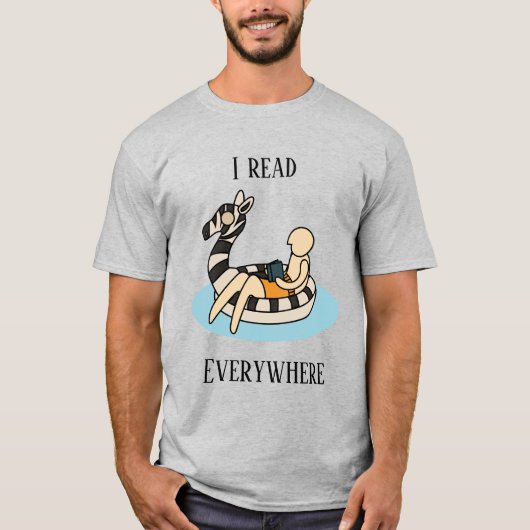 Ich lese überall männliche Version T-Shirt (Vorderseite)
