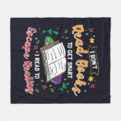 Ich lese, um der Realität zu entkommen Buch Nerd Fleecedecke (Vorderseite (Horizontal))