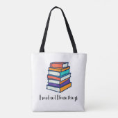 Ich lese und lerne Dinge Tasche (Rückseite)