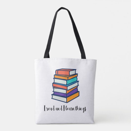 Ich lese und lerne Dinge Tasche (Rückseite)