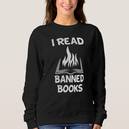 Ich lese verbotene Bücher Aviäre Leser Bibliophile Sweatshirt (Vorderseite)