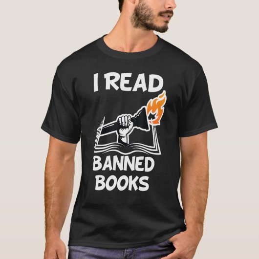Ich lese verbotene Bücher Aviäre Leser Bibliophile T-Shirt (Vorderseite)