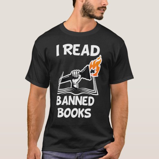 Ich lese verbotene Bücher Aviäre Leser Bibliophile T-Shirt (Vorderseite)