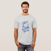 Ich lese verbotene Bücher (blau) T-Shirt (Vorne ganz)