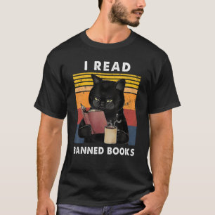 Ich lese verbotene Bücher Buchwürmer Vintage schwa T-Shirt