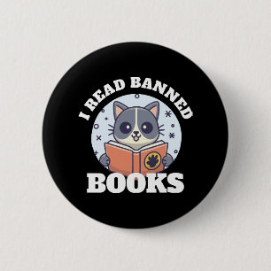 Ich lese verbotene Bücher Button