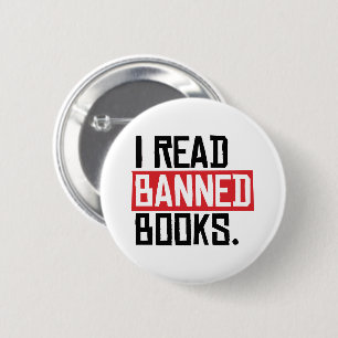 Ich lese verbotene Bücher Button