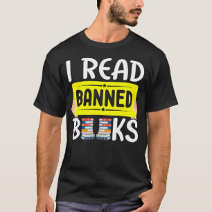 Ich lese verbotene Bücher, die ich mit dem verbote T-Shirt