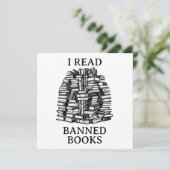 Ich lese verbotene Bücher Feiertagskarte (Stehend Vorderseite)