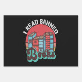 Ich lese verbotene Bücher Funny Book Liebhaber Vin Geschenkpapier Set (Vorderseite)