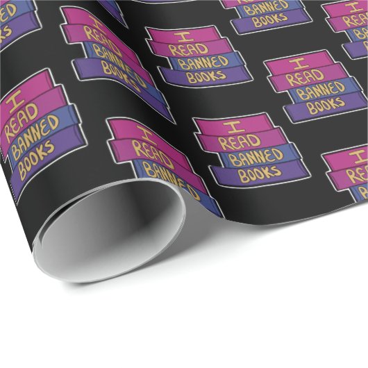 Ich lese verbotene Bücher Geschenkpapier (Rolleneckpunkt)