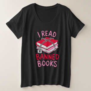 Ich lese verbotene Bücher Große Größe T-Shirt