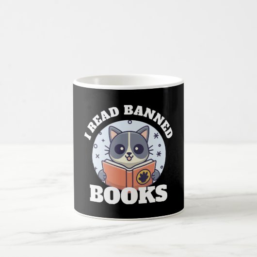 Ich lese verbotene Bücher Kaffeetasse (Mittel)