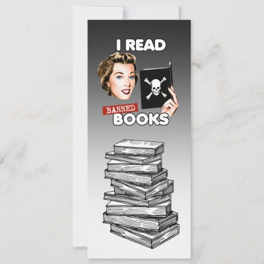 Ich lese verbotene Bücher Lesezeichen Save The Date (Vorderseite)