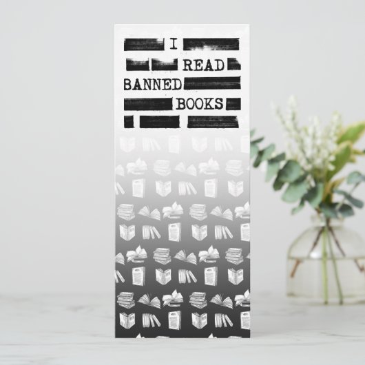 Ich lese verbotene Bücher Lesezeichen Save The Date (Stehend Vorderseite)