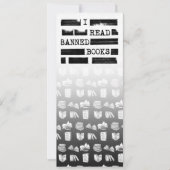 Ich lese verbotene Bücher Lesezeichen Save The Date (Vorderseite)