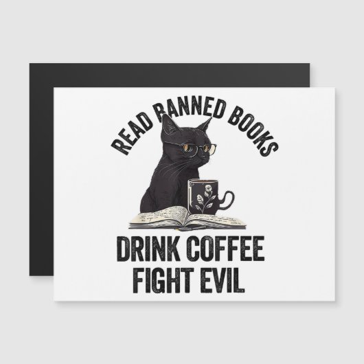 Ich lese verbotene Bücher Lover BookWurm-Liebe ver Magnetkarte (Vorne/Hinten)