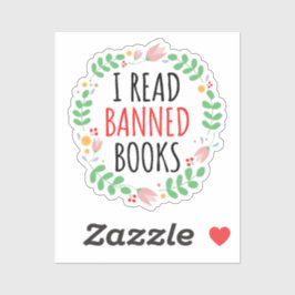 Ich lese verbotene Bücher lustiges Zitat Aufkleber