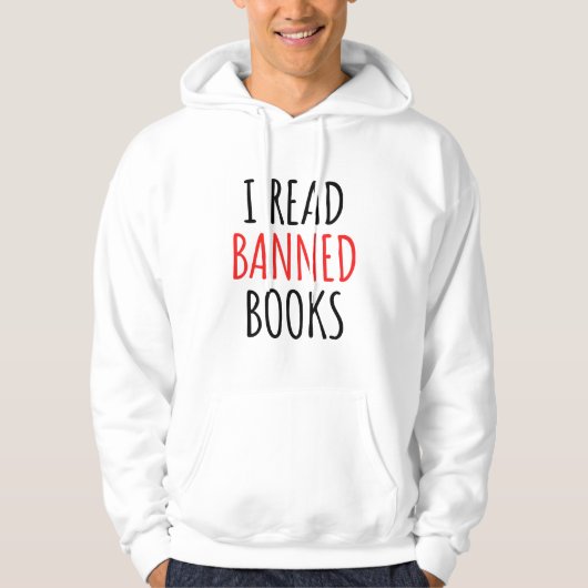 Ich lese verbotene Bücher lustiges Zitat Hoodie (Vorderseite)