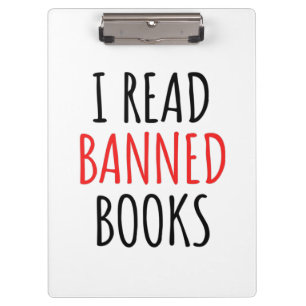 Ich lese verbotene Bücher lustiges Zitat Klemmbrett