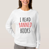 Ich lese verbotene Bücher lustiges Zitat T-Shirt (Vorderseite)