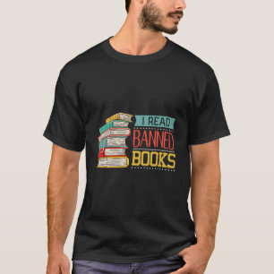 Ich lese verbotene Bücher mit Booklover und Bookwo T-Shirt