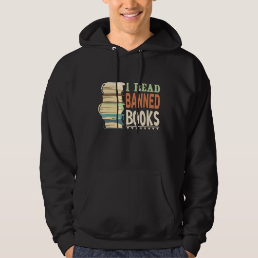 Ich lese verbotene Bücher mit Bücher und Bücher un Hoodie (Vorderseite)
